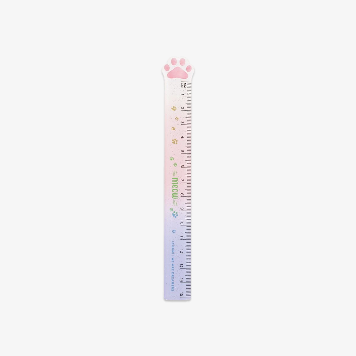 Meow Ruler Glitter // 15 Cm compact bulk