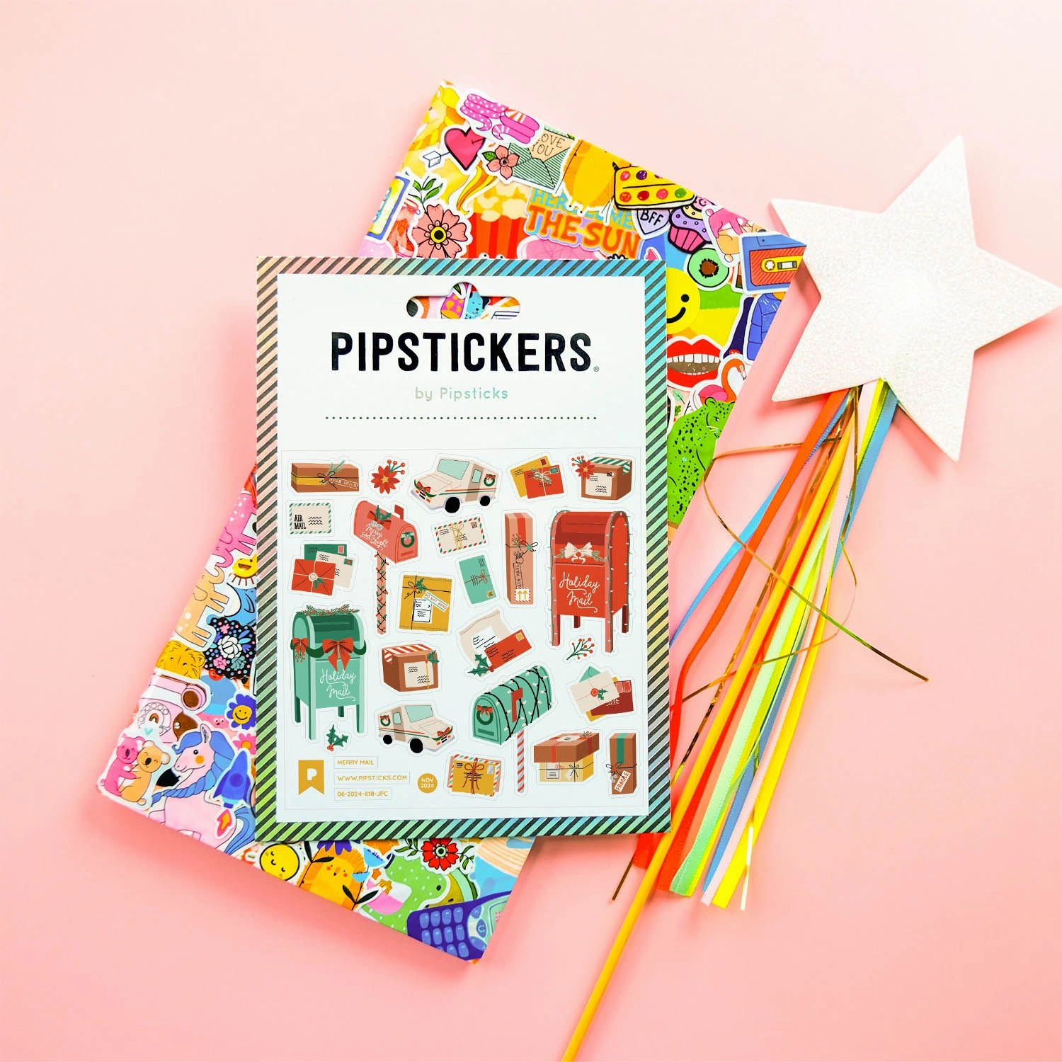 paper Merry Mail Stickers