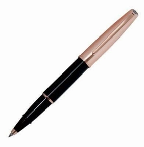 Aurora Style Rose Gold Cap Black Matte Rollerball Pen affordable bronze