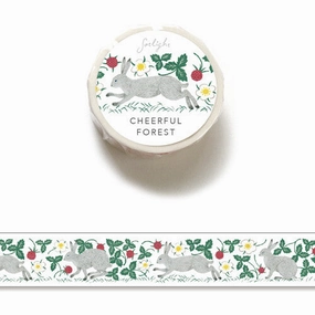 lasting metallic Cheerful Forest Rabbit Washi Tape