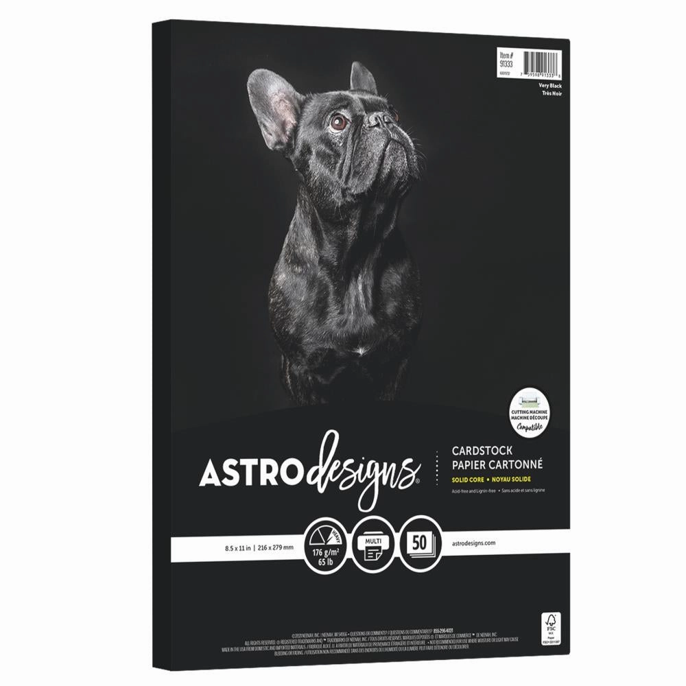 shockproof Neenah Astrodesigns 65Lb Cardstock 8.5"X11" 50/Pkg - Very Black