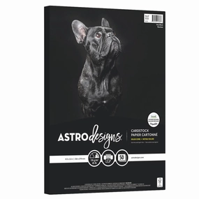 shockproof Neenah Astrodesigns 65Lb Cardstock 8.5"X11" 50/Pkg - Very Black