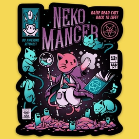 fiber single Nekomancer Vinyl Sticker