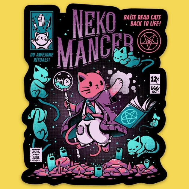 fiber single Nekomancer Vinyl Sticker