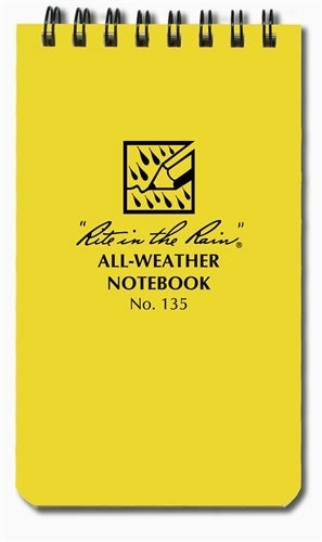 daily Rite In The Rain Spiral Notebook- Yellow- 3X5