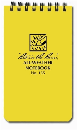 glass Rite In The Rain Spiral Notebook- Yellow- 3X5