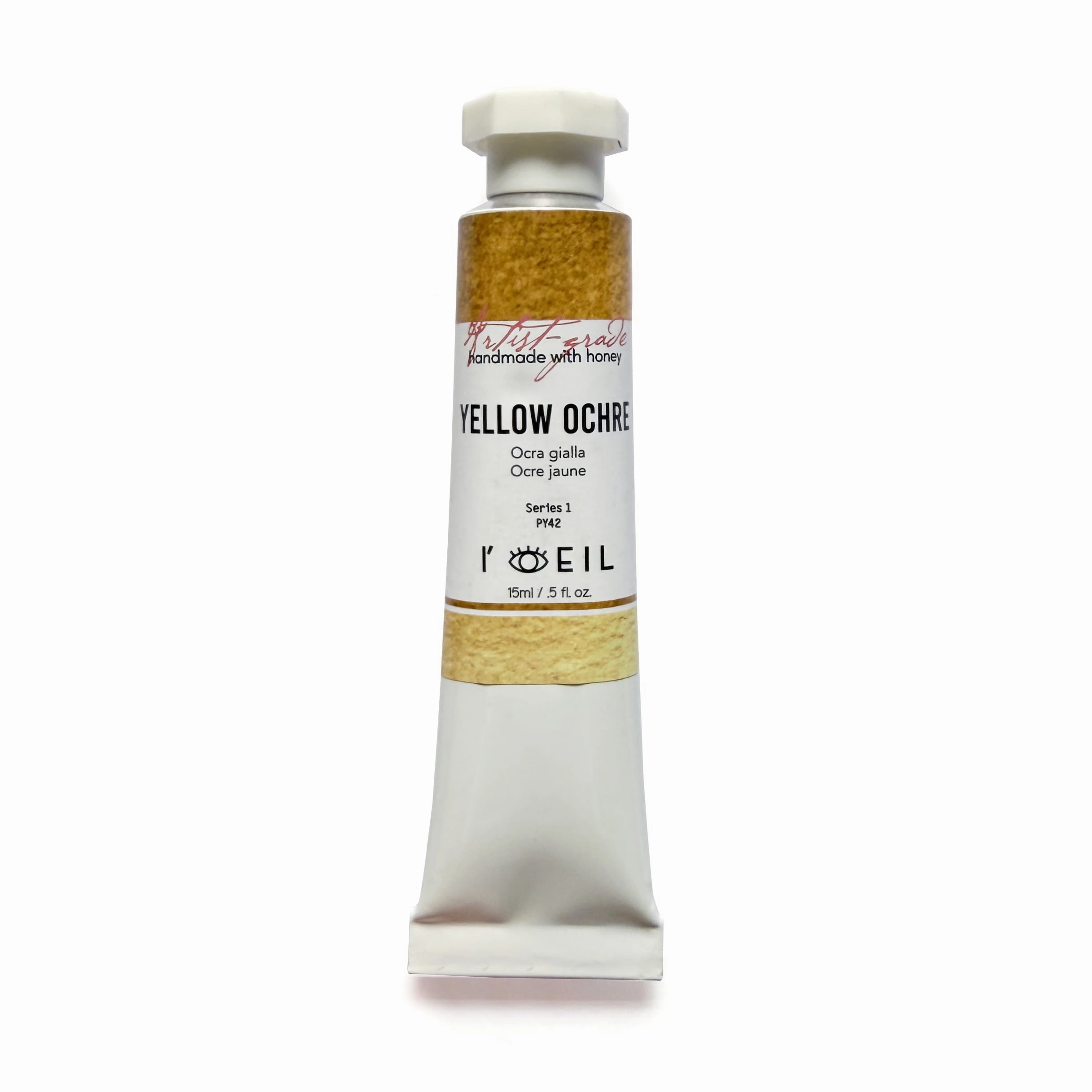Yellow Ochre Py42 - Artist Grade Handmade Honey Based Watercolor Tube 15Ml warm