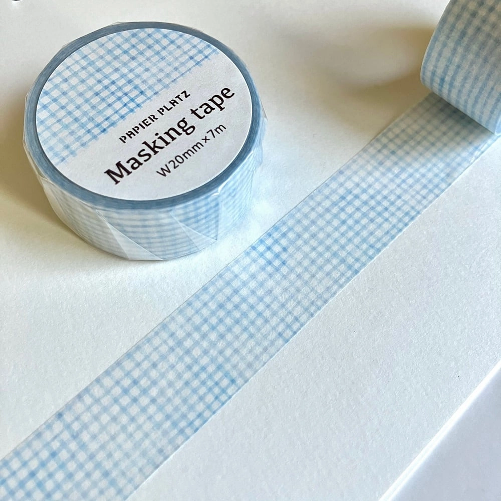 metallic wooden Celeste Check Washi Tape