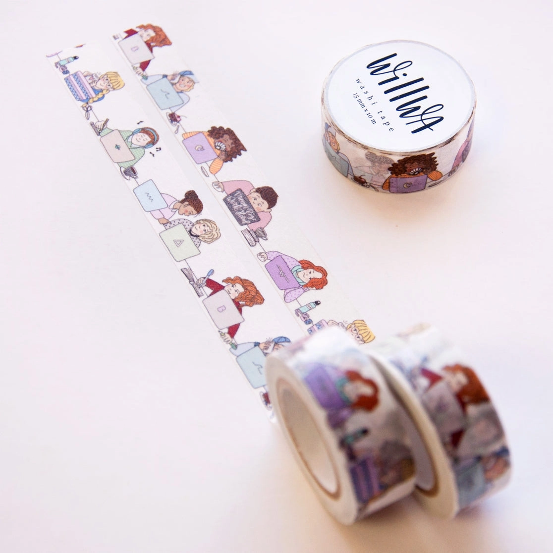stackable classic Computer Date Washi Tape
