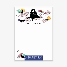 Deal With It Cat Notepad thin collapsible