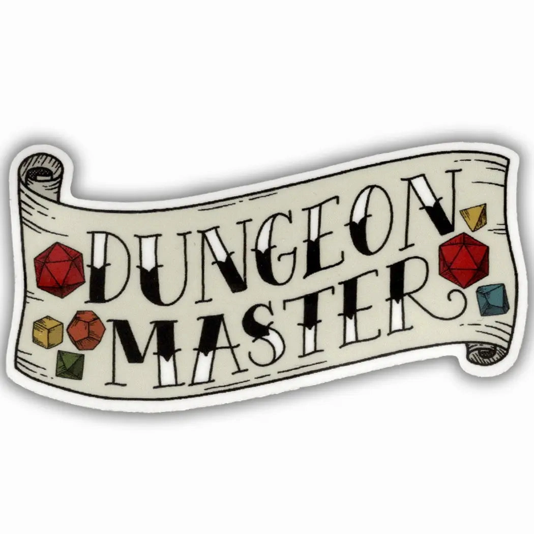 deluxe short Dungeon Master Tattoo Flash Style - D&D Dungeon Master Vinyl Sticker