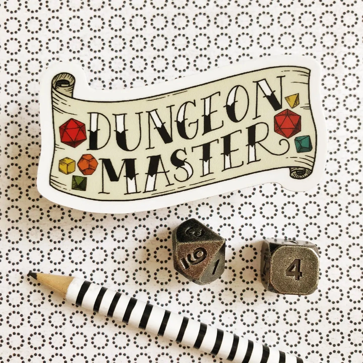 Dungeon Master Tattoo Flash Style - D&D Dungeon Master Vinyl Sticker wrapped set