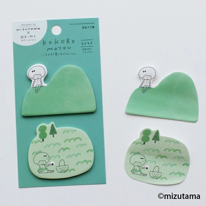 Mizutama Die-Cut Sticky Notes - Breezy everyday lightweight