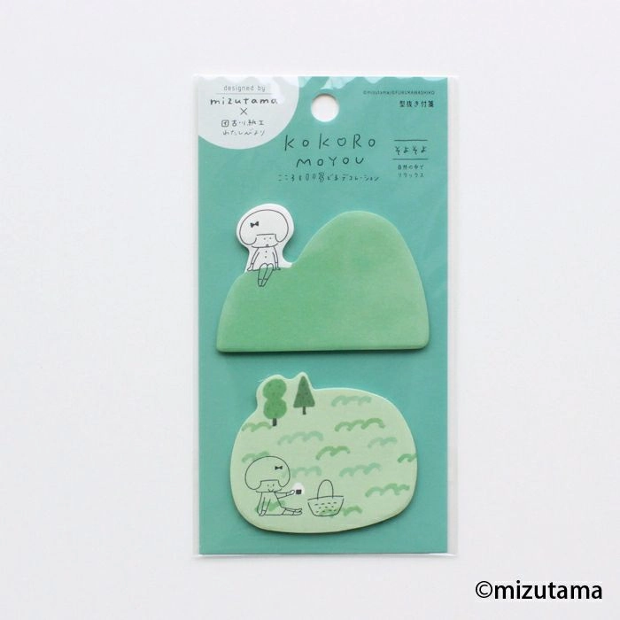 Mizutama Die-Cut Sticky Notes - Breezy classic resilient