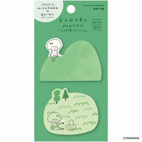 Mizutama Die-Cut Sticky Notes - Breezy springloaded