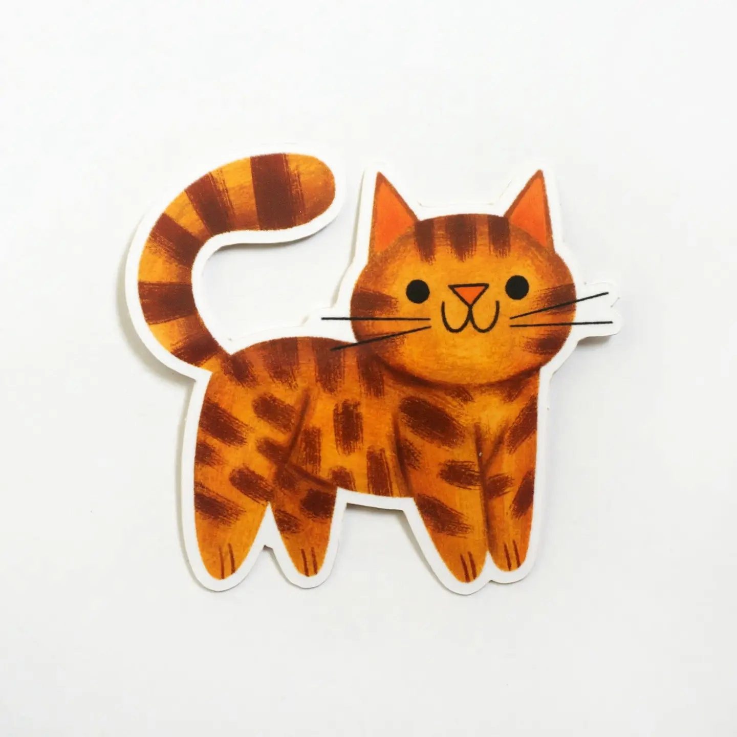 resilient Nellie Le Orange Tabby Cat Vinyl Sticker