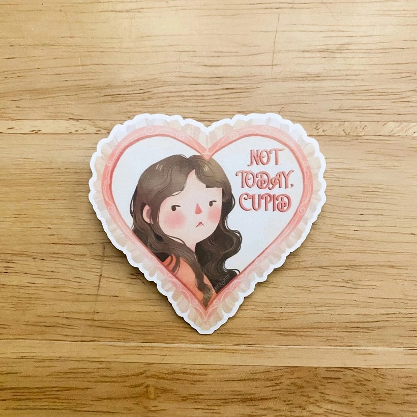 Paperaicashop Not Today Cupid Vinyl Sticker steel superior