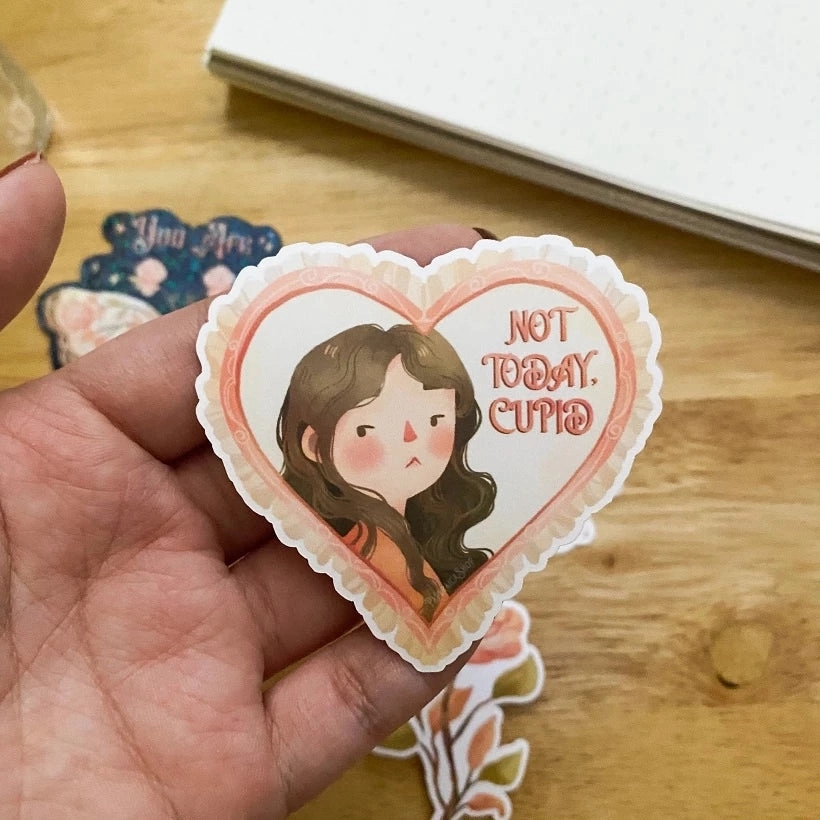 Paperaicashop Not Today Cupid Vinyl Sticker magnetic
