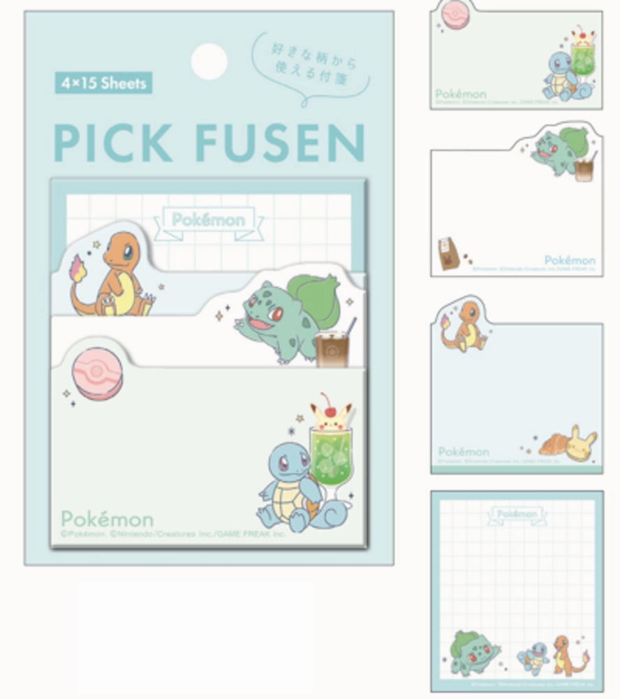 Pokemon Sticky Notes - Squirtle & Friends wooden