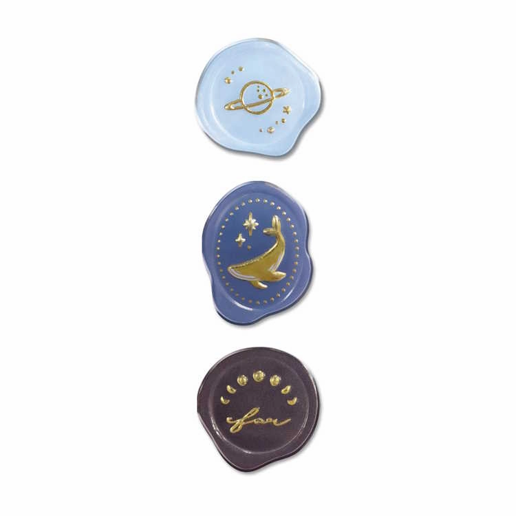 metal Sealing Deer Seal Stella Sticker Sheet - Midnight Navy