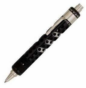 metal Michael'S Fat Boy Silencer Ii Black/Groove Gel Rollerball
