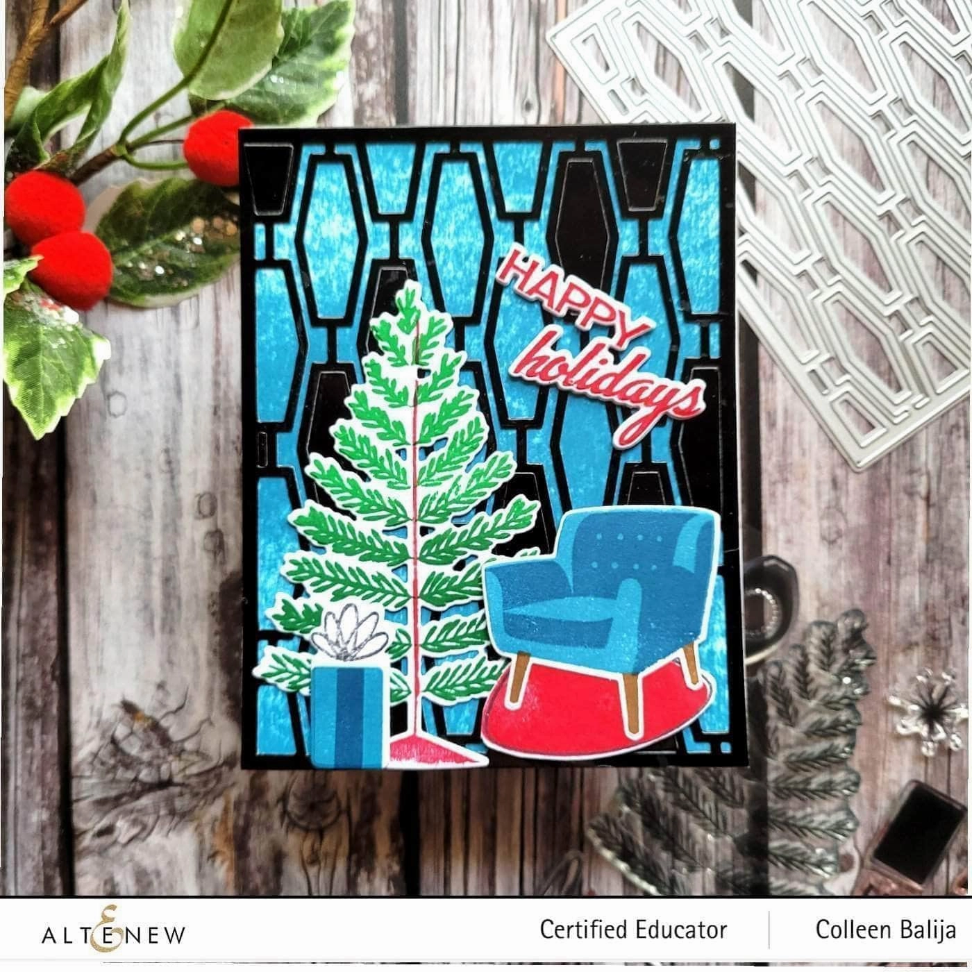 exclusive Mid-Century Festivities Die Set