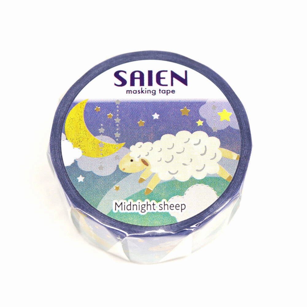 multipack heatproof Midnight Sheep Washi Tape Saien