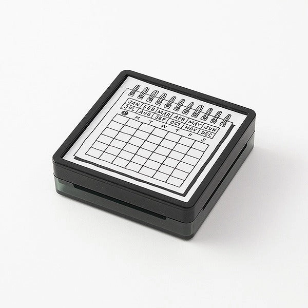 Midori Pre-Inked Stamp Calendar steel