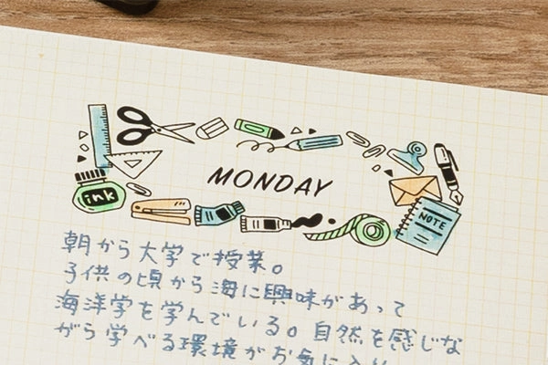 plastic Midori Pre-Inked Stamp Stationery Half Size