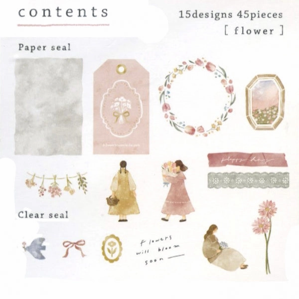 Mignon Feuille Sticker Flakes - Flower budget finest