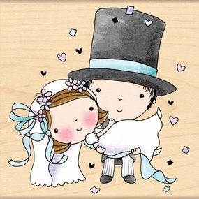 sturdy Mimi'S Big Day Wedding Rubber Stamp