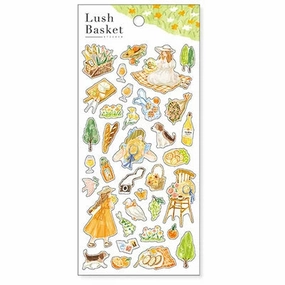 minimalist bundle Mind Wave Lush Basket Sticker Sheet - Orange