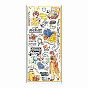 fiber Mind Wave Style Look Sticker Sheet - Trip Day