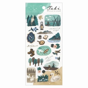 narrow Mind Wave Tabi Sticker Sheet - Lake