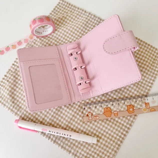 glass heatproof Mini Binder Photo Card Kpop Journal Faux Leather