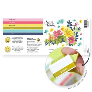 Mini Ink Cubes Label Set - Deco Garden bamboo