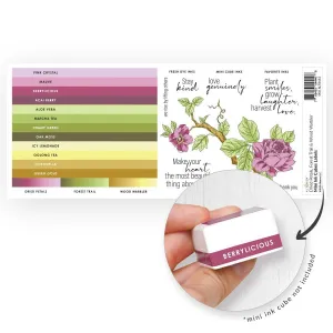 Mini Ink Cubes Label Set  - Dried Petals, Forest Trail, Wood Warbler muted warm