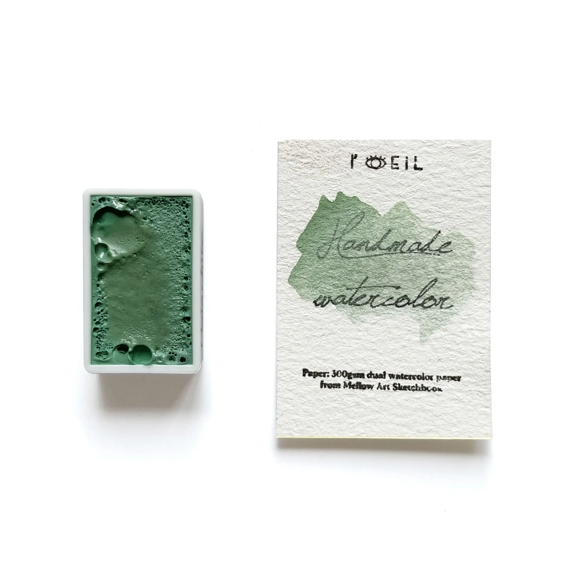 Malachite (Mineral) - Artist Grade Handmade Honey Based Watercolor Paint Full Pan 3.2Ml quality
