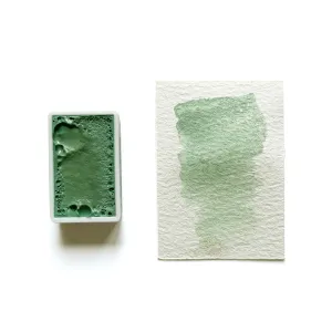 Malachite (Mineral) - Artist Grade Handmade Honey Based Watercolor Paint Full Pan 3.2Ml metal cotton