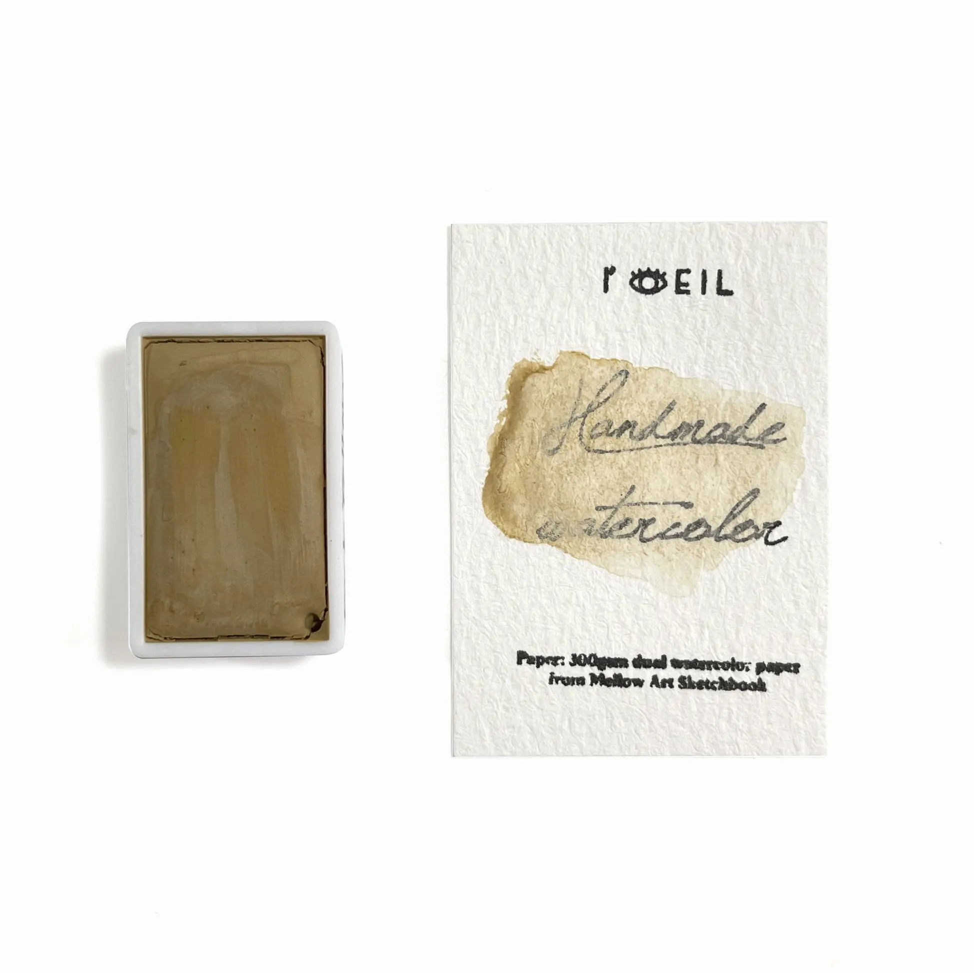 Rock Yellow - Artist Grade Handmade Honey Based Watercolor Paint Full Pan 3.2Ml trendy compact