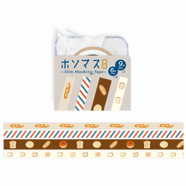 Hosomasu Masking Tape With Case - Bread luxury