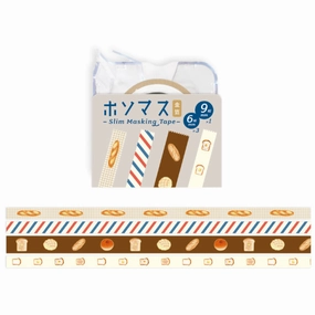 Hosomasu Masking Tape With Case - Bread luxury
