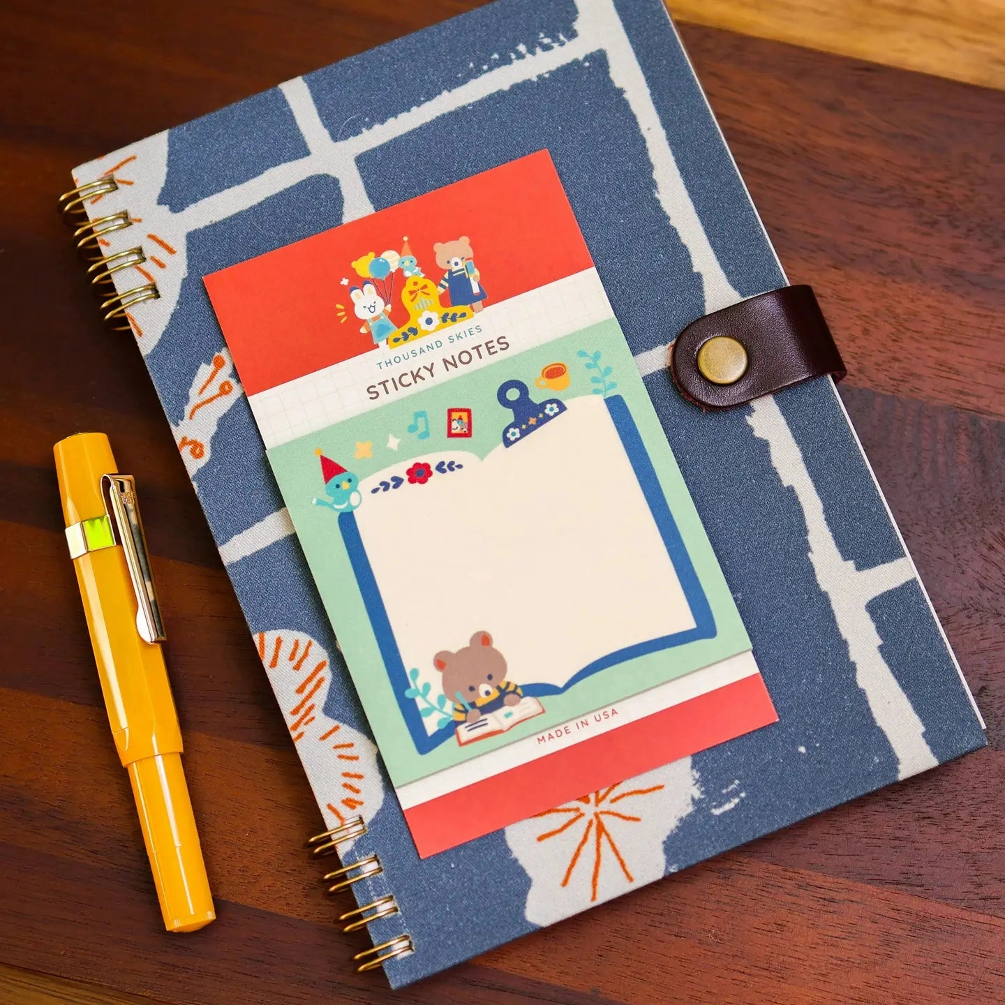 paper Journaling Bear Sticky Notes