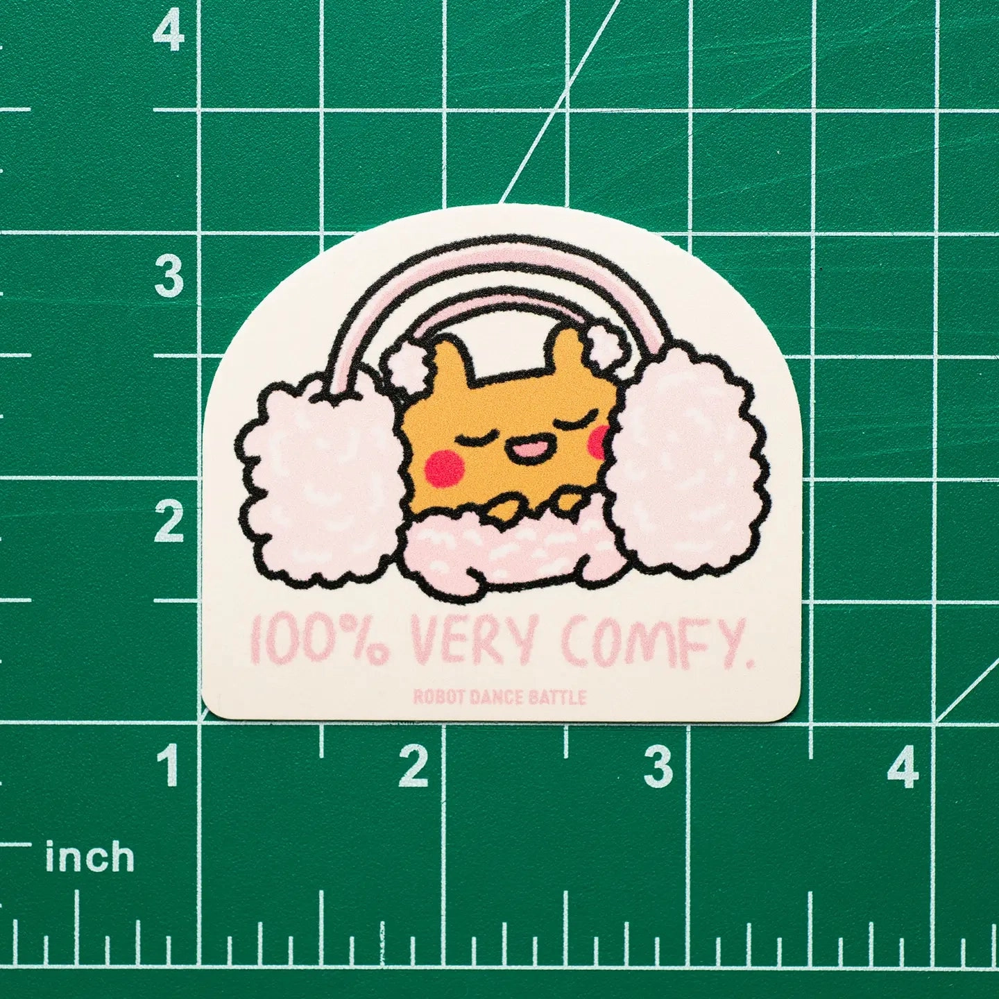 giant Keep Warm Bunny Vinyl Sticker