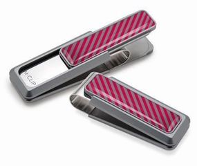 bright M-Clip Natural Uv2 W/Red & Gray Money Clip