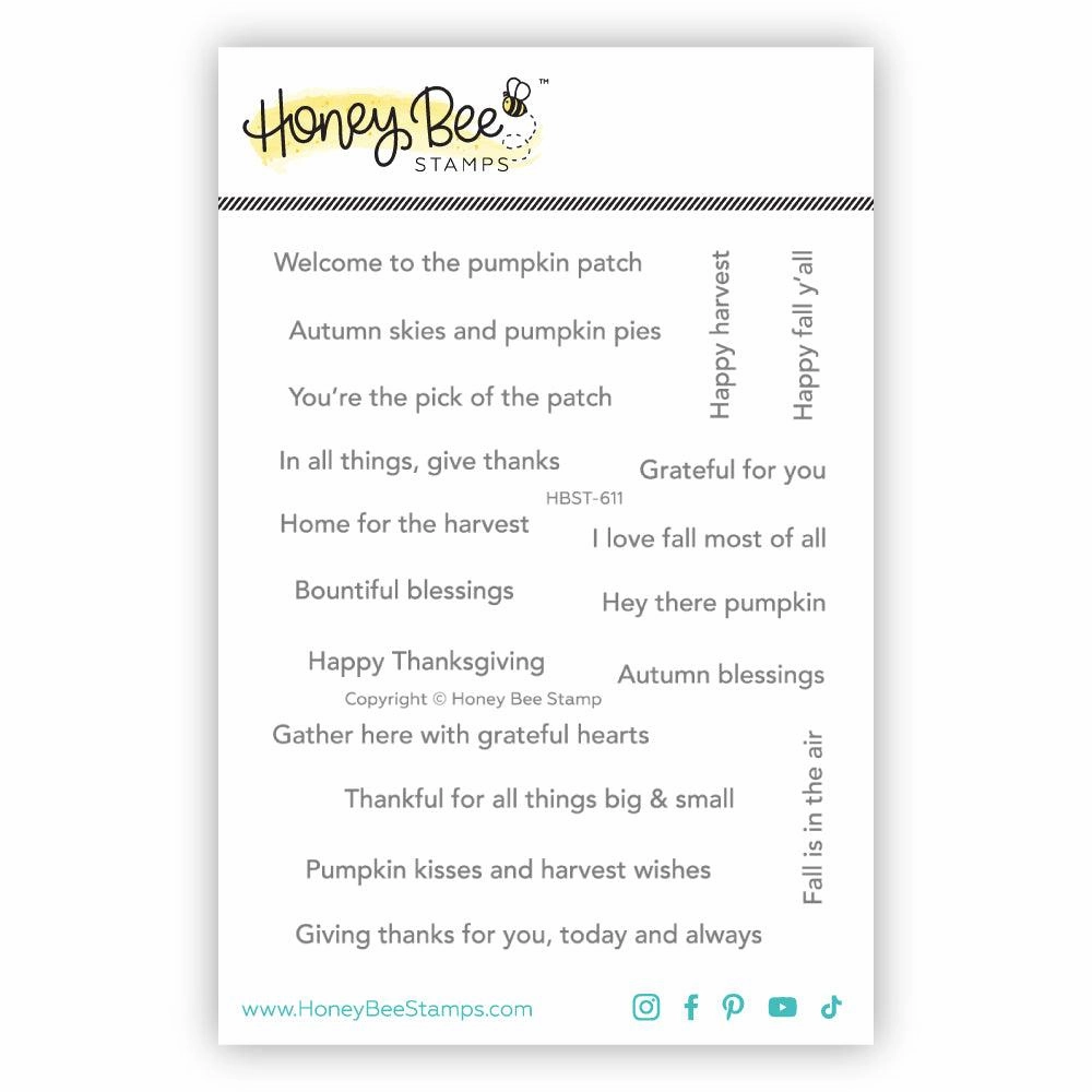 Mini Messages: Fall - 4X6 Stamp Set kit