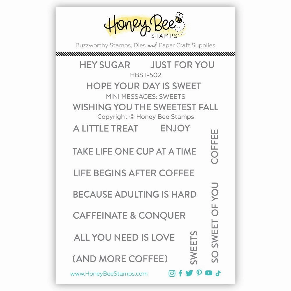 Mini Messages: Sweets - 3X4 Stamp Set wide