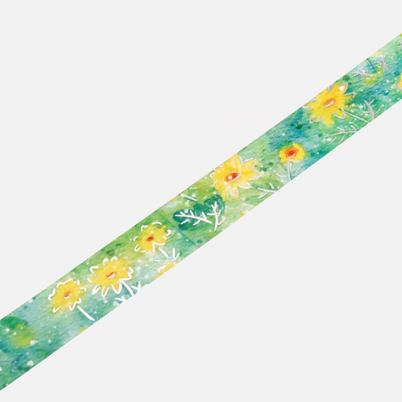 new Watercolor Flower Hina Chrysanthemum Washi Tape Bgm
