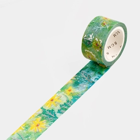 Watercolor Flower Hina Chrysanthemum Washi Tape Bgm stackable