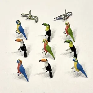 Tropical Birds   Brads 12  Pieces strong affordable
